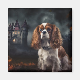 Cavalier King Charles Spaniel Halloween Skräck Magnet