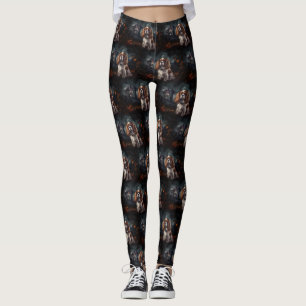 Cavalier King Charles Spaniel Halloween Skräckinja Leggings