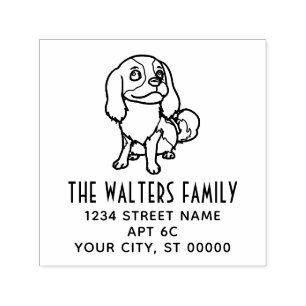 Cavalier King Charles Spaniel Hund #2 Namn Adress Självfärgande Stämpel