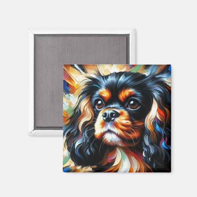 Cavalier King Charles Spaniel Hund Akryltryck Magnet (Front/Back)