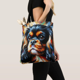 Cavalier King Charles Spaniel Hund Akryltryck Tygkasse