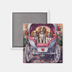 Cavalier King Charles Spaniel Hund Alla Hjärtans D Magnet