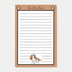 Cavalier King Charles Spaniel Hund Att Göra-lista Post-it Block