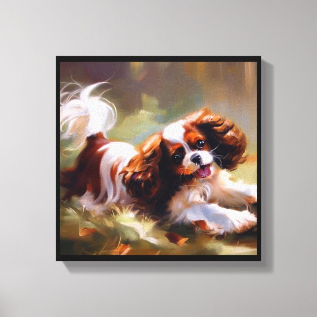Cavalier King Charles Spaniel Hund Canvastryck (Framsida)