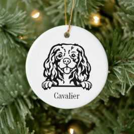 Cavalier King Charles Spaniel hund Personlig Husdj Julgransprydnad Keramik