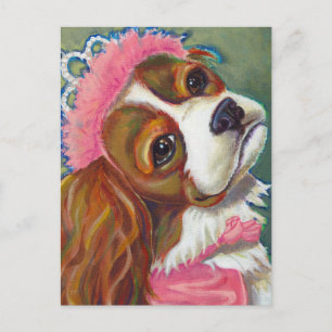 Cavalier King Charles Spaniel Hund Prinsessa KONST Vykort