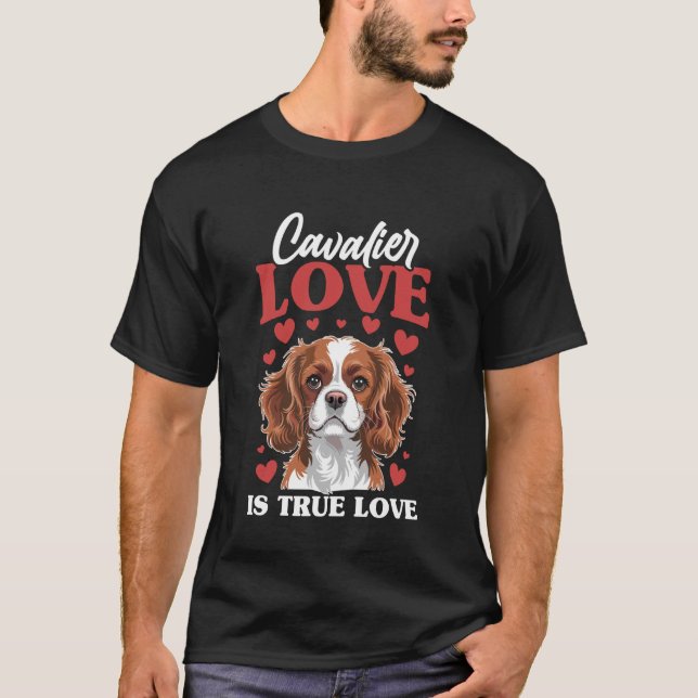 Cavalier King Charles Spaniel Hund T Shirt (Framsida)