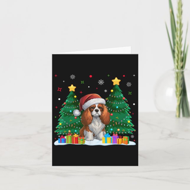 Cavalier King Charles Spaniel Hundälskare Tomte Ju Kort (Framsida)
