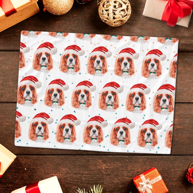 Cavalier King Charles Spaniel Hundras Jul Fleecefilt (Skapare uppladdad)
