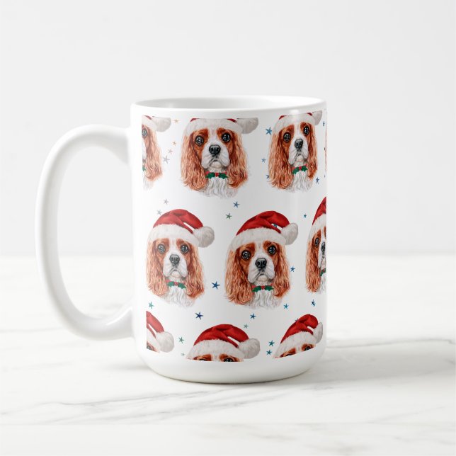Cavalier King Charles Spaniel Hundras Jul Kaffemugg (Vänster)