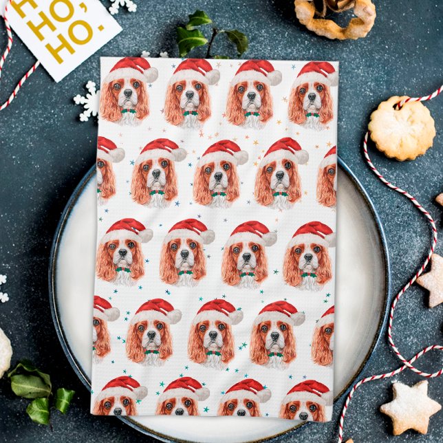Cavalier King Charles Spaniel Hundras Jul Kökshandduk (Skapare uppladdad)