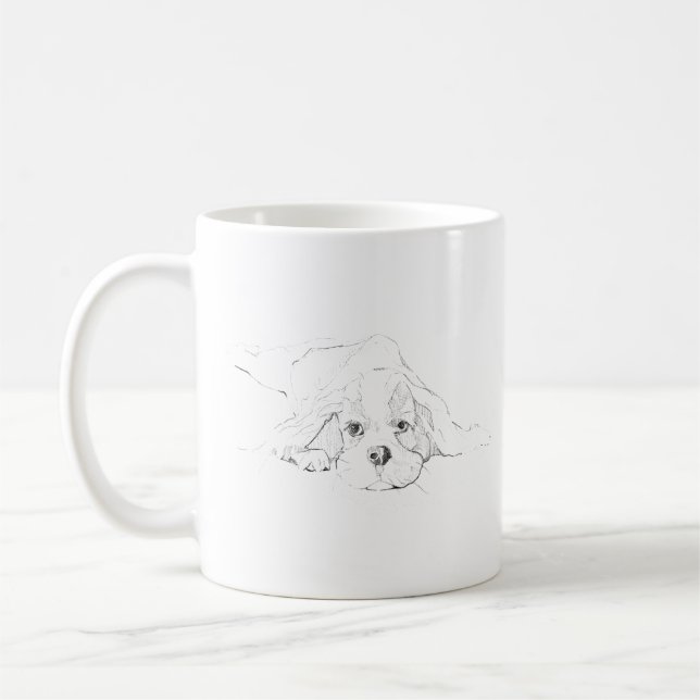 Cavalier King Charles Spaniel Husdjurskopp Kaffemugg (Vänster)