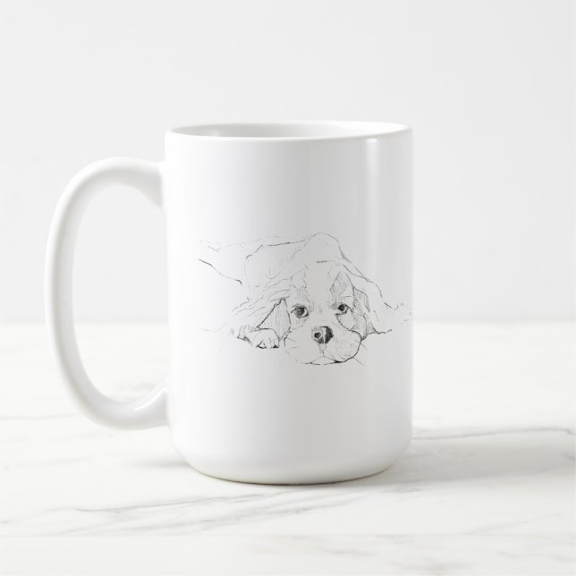 Cavalier King Charles Spaniel Husdjurskopp Kaffemugg (Vänster)