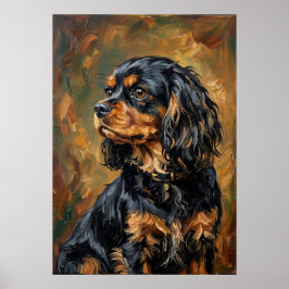 Cavalier King Charles Spaniel Impressionist Pensla Poster