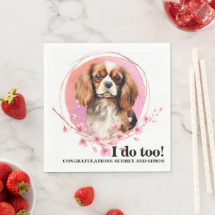 Cavalier King Charles Spaniel Jag Gör Också Bröllo Pappersservett