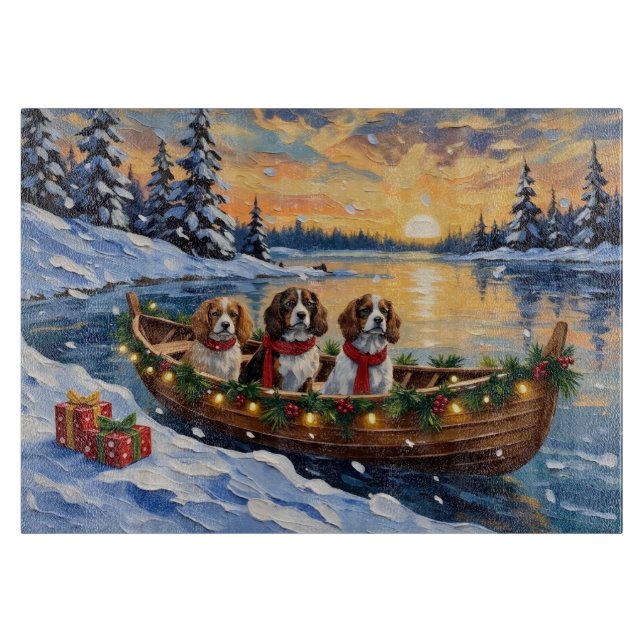 Cavalier King Charles Spaniel Julbåt (Framsidan)