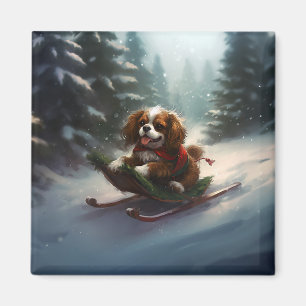 Cavalier King Charles Spaniel Julsnö Magnet