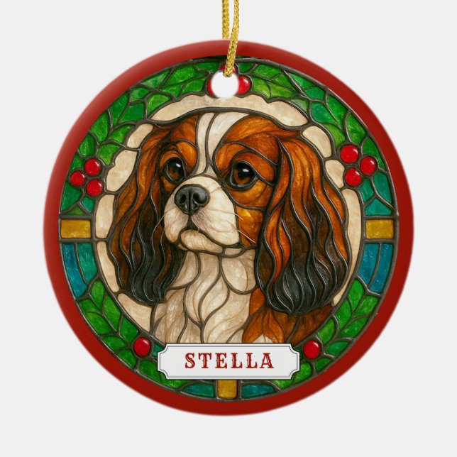Cavalier King Charles Spaniel Keramisk Ornament (Framsidan)
