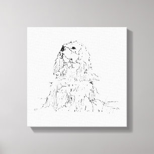 Cavalier King Charles Spaniel, Minimalistisk konst Canvastryck