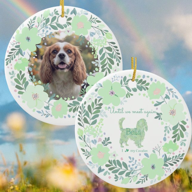 Cavalier King Charles Spaniel - Minnes Anpassad Julgransprydnad Keramik (Skapare uppladdad)
