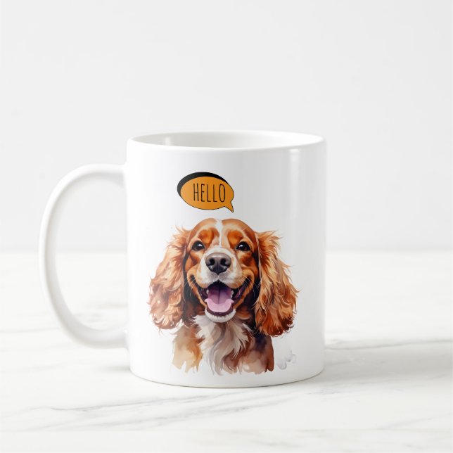 Cavalier King Charles Spaniel Mug Kaffemugg (Vänster)