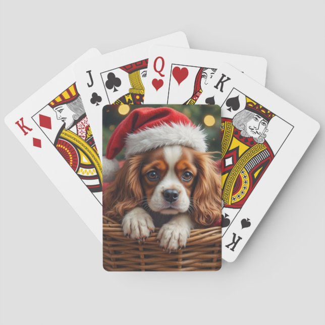 Cavalier King Charles Spaniel Mysig Korg Casinokort (Baksidan)