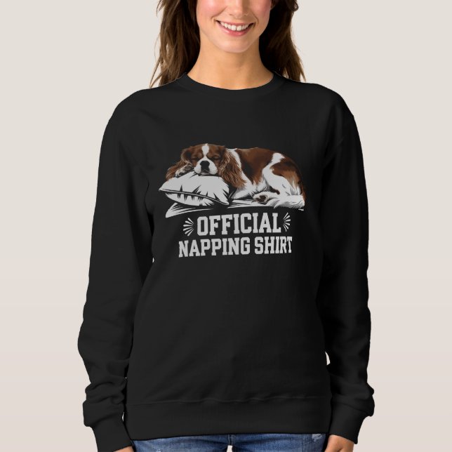 Cavalier King Charles Spaniel Napping Dog Lover La T Shirt (Framsida)