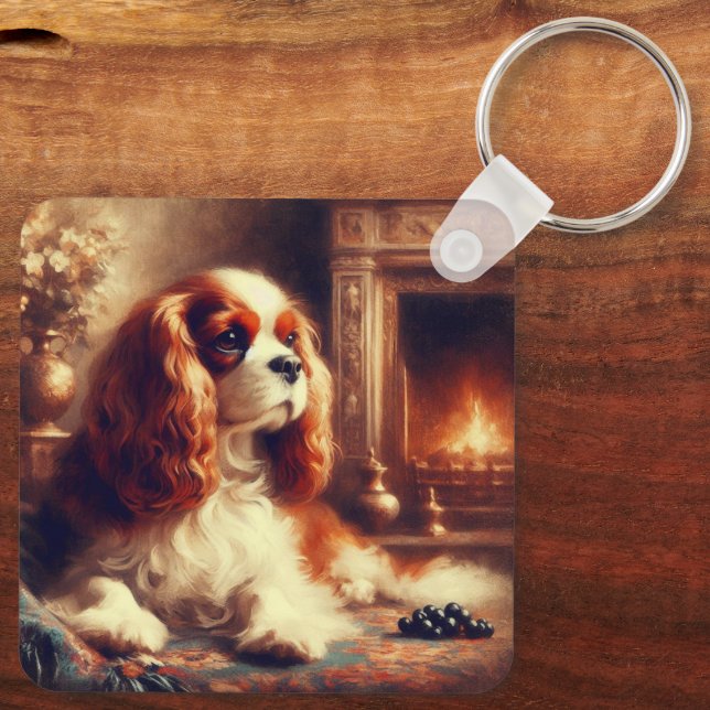 Cavalier King Charles Spaniel Nyckelring (Baksida)