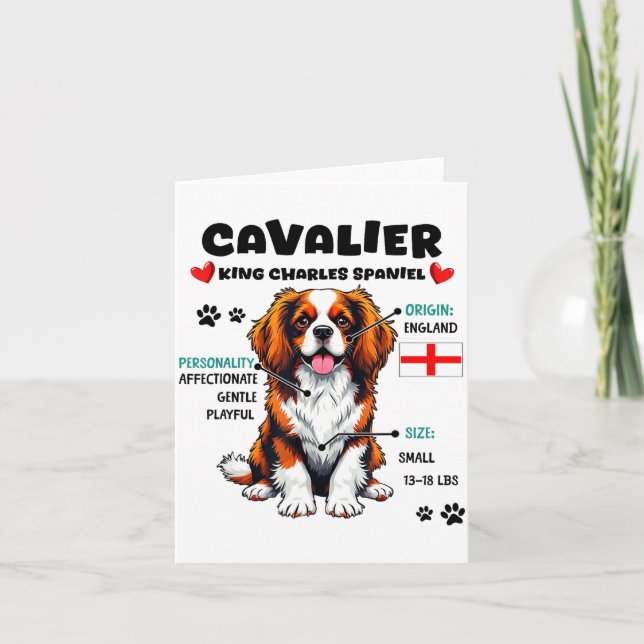 Cavalier King Charles Spaniel Owner Funny Dog Love Kort (Framsida)