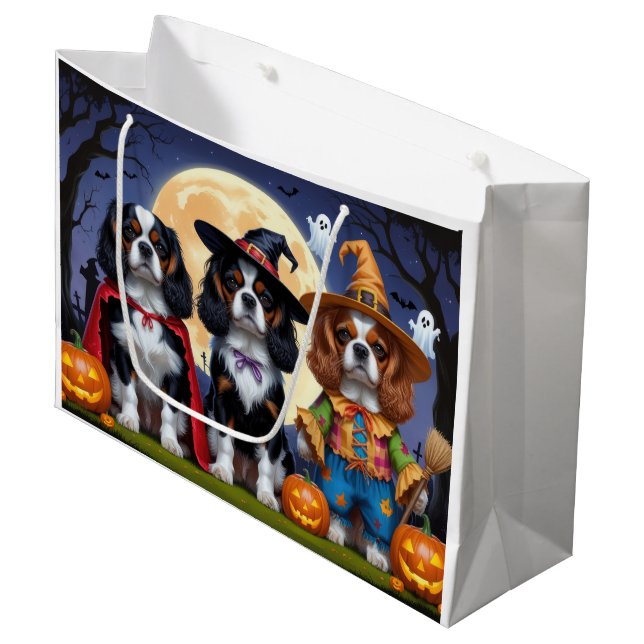 Cavalier King Charles Spaniel  Pumpa Halloween (Framsidan Vinklad)