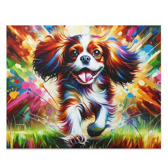 Cavalier King Charles Spaniel Pussel: Blenheim Pussel (Cavalier King Charles Spaniel Blenheim Dog Jigsaw Puzzle 500 Piece Acrylic Art New)