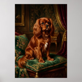Cavalier King Charles Spaniel Royal Barock Porträt Poster