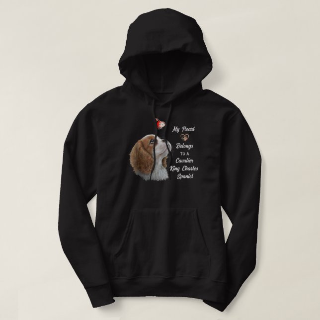 Cavalier King Charles Spaniel Shirt, dog mom, dad  Hoodie (Design framsida)