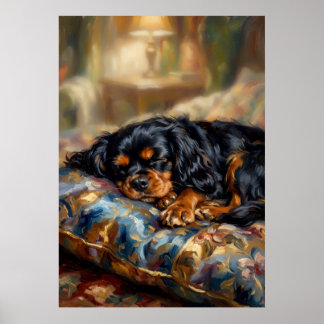 Cavalier King Charles Spaniel Sover Affisch | Oi