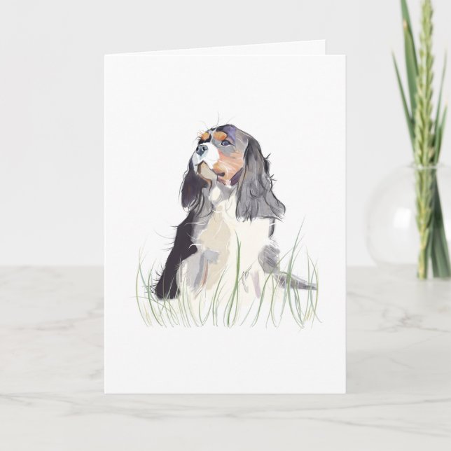 Cavalier King Charles Spaniel Tack Kort (Framsida)