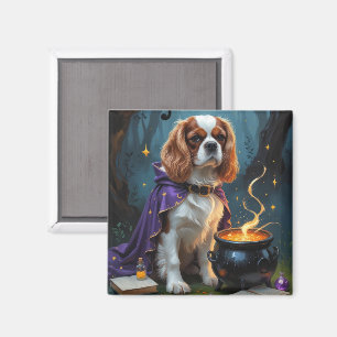 Cavalier King Charles Spaniel Tokig Halloween Magnet