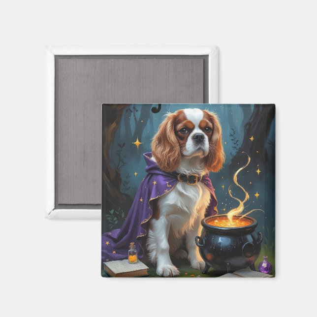 Cavalier King Charles Spaniel Tokig Halloween Magnet (Front/Back)