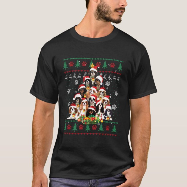 Cavalier King Charles Spaniel Tree Ugly T Shirt (Framsida)