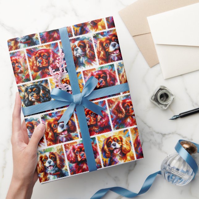 Cavalier King Charles Spaniel Wrapping Paper Presentpapper (Gifting)