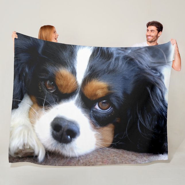 CAVALIER KING CHARLES SPANIELAR FLEECEFILT (På plats)