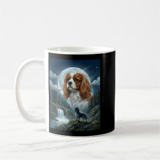Cavalier King Charles tjutande månsken meme rolig Kaffemugg