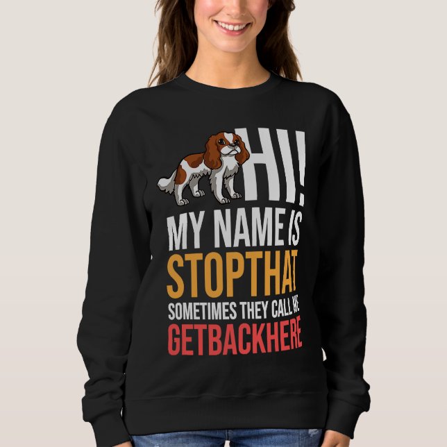Cavalier King Charlies Spaniel Dog Puppies Owner T Shirt (Framsida)