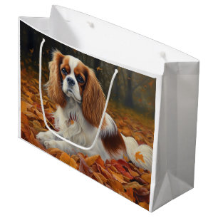 Cavalier King i höstlöv fall inspirerar