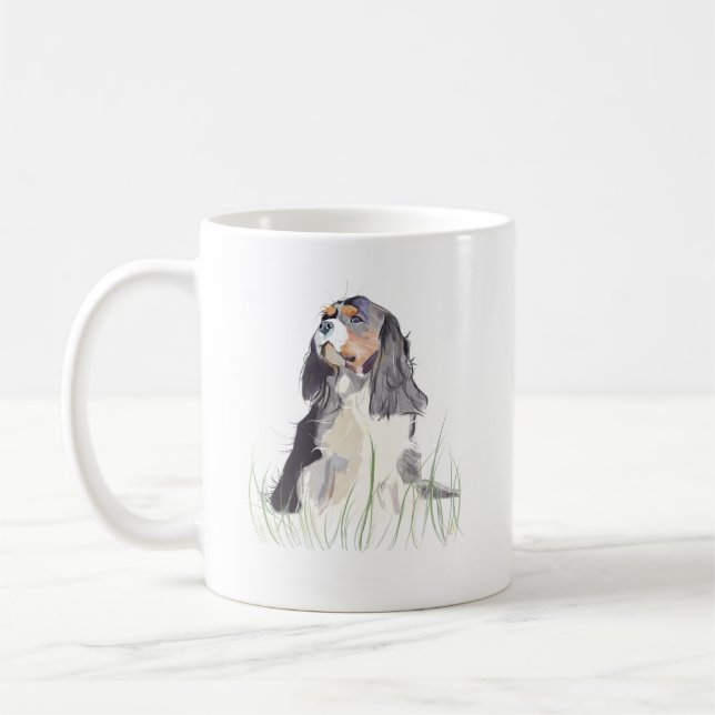 Cavalier King Kaffe Mugg, Dog Mom Present Kaffemugg (Vänster)