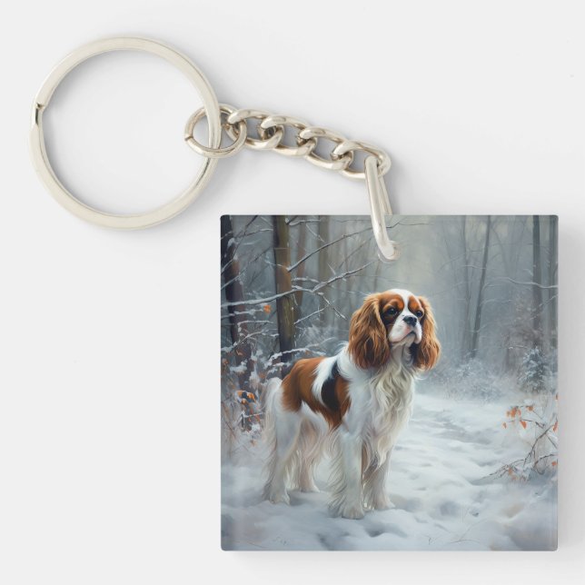 Cavalier King Låt Det Snöa Jul Borstad  (Framsidan)