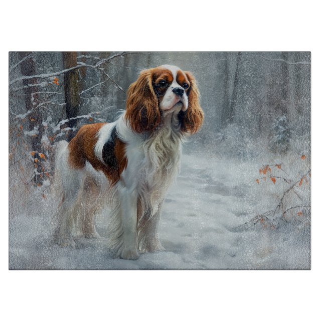 Cavalier King Låt Det Snöa Jul Borstad (Framsidan)
