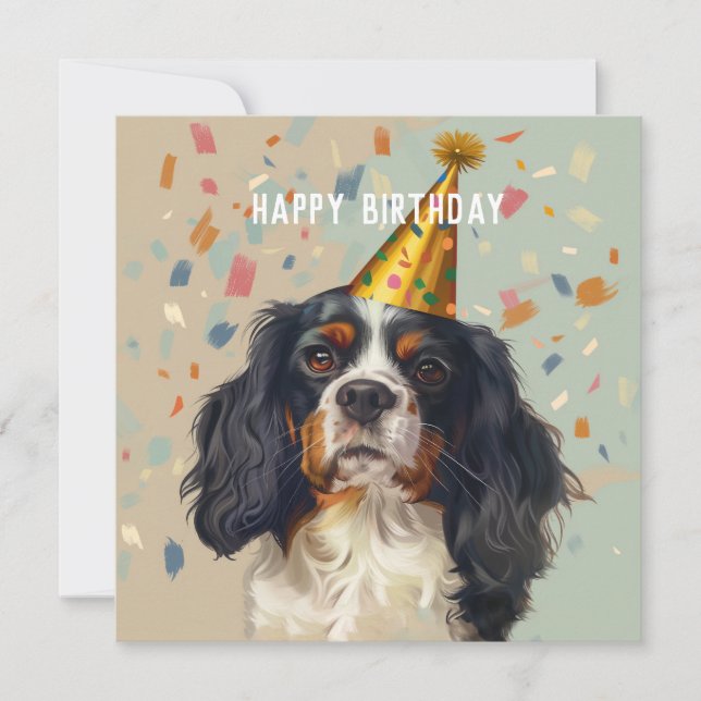 Cavalier Kung Charled Spain Birthday Card Julkort (Framsida)