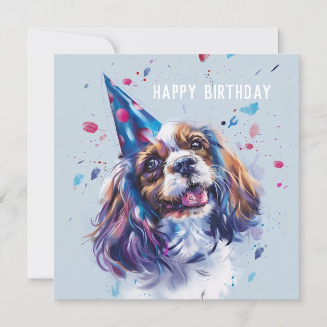 Cavalier Kung Charled Spain Birthday Card Julkort (Framsida)