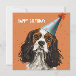 Cavalier Kung Charled Spain Birthday Card Julkort