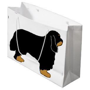 Cavalier Kung Charles black och tan silo